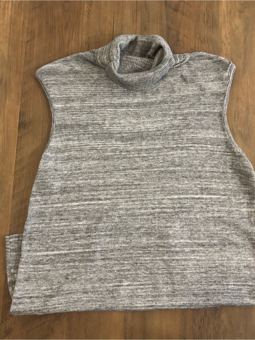 Calvin Klein Heather Gray Marled Sleeveless Turtleneck Tank